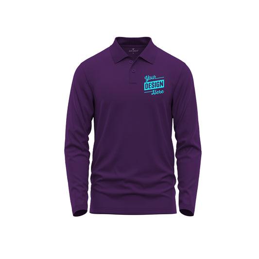 Polo Tshirt, Long Sleeve, Unisex