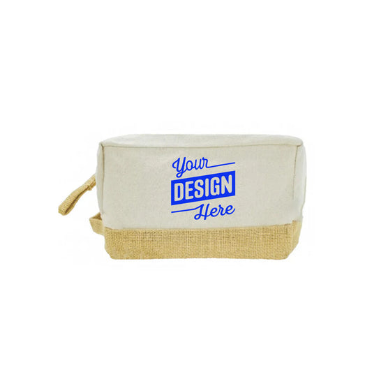 Canvas Pouch with Jute base and Zipper