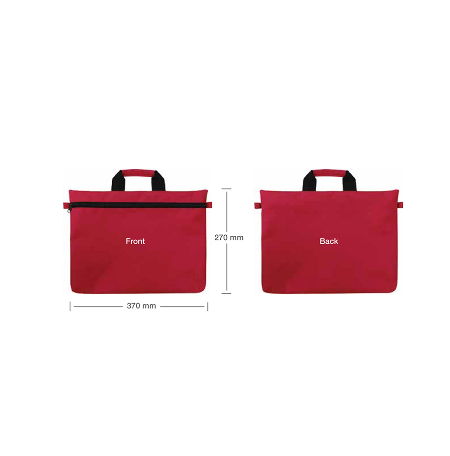 Document Bags with zipper and Handle strap, Blank - Just Adore