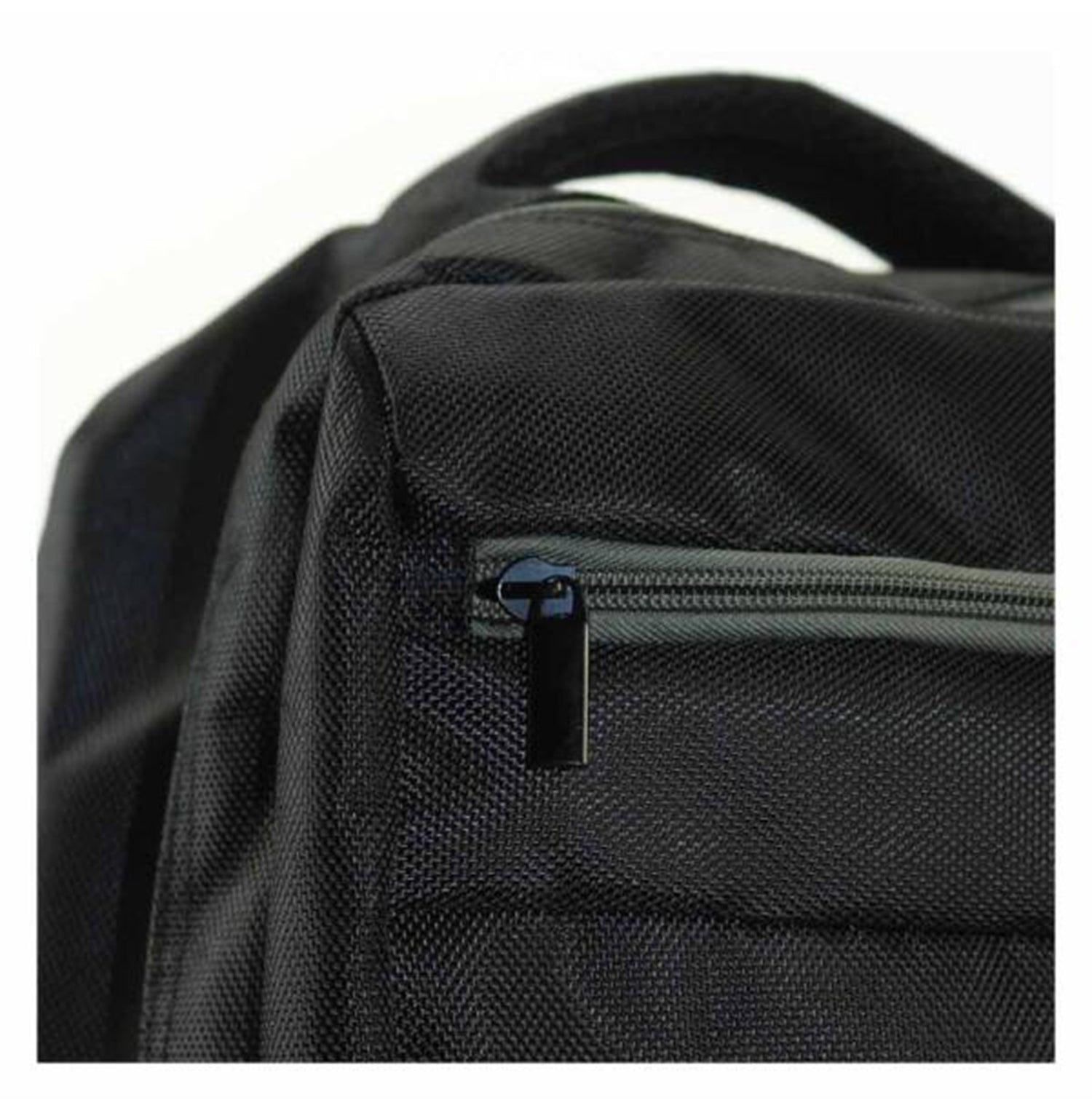 Black Backpack with zipper and shoulder strap, Blank - Just Adore