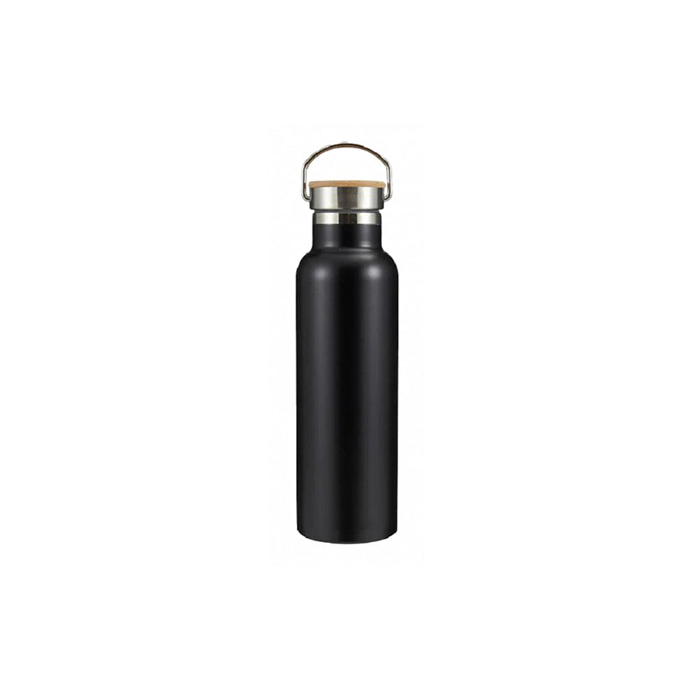 Stainless Steel Flask with Bamboo Lid, Blank - Just Adore