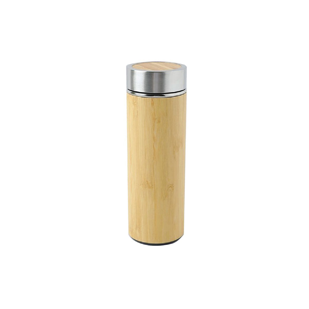 Eco-friendly Double Wall Bamboo Flask, Blank - Just Adore