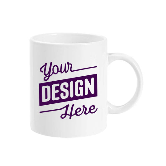 White Sublimation Ceramic Mug, 11 oz - Glossy Finish