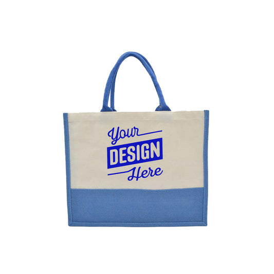Eco-Safe, Two Tone Jute with Canvas Bag, Large